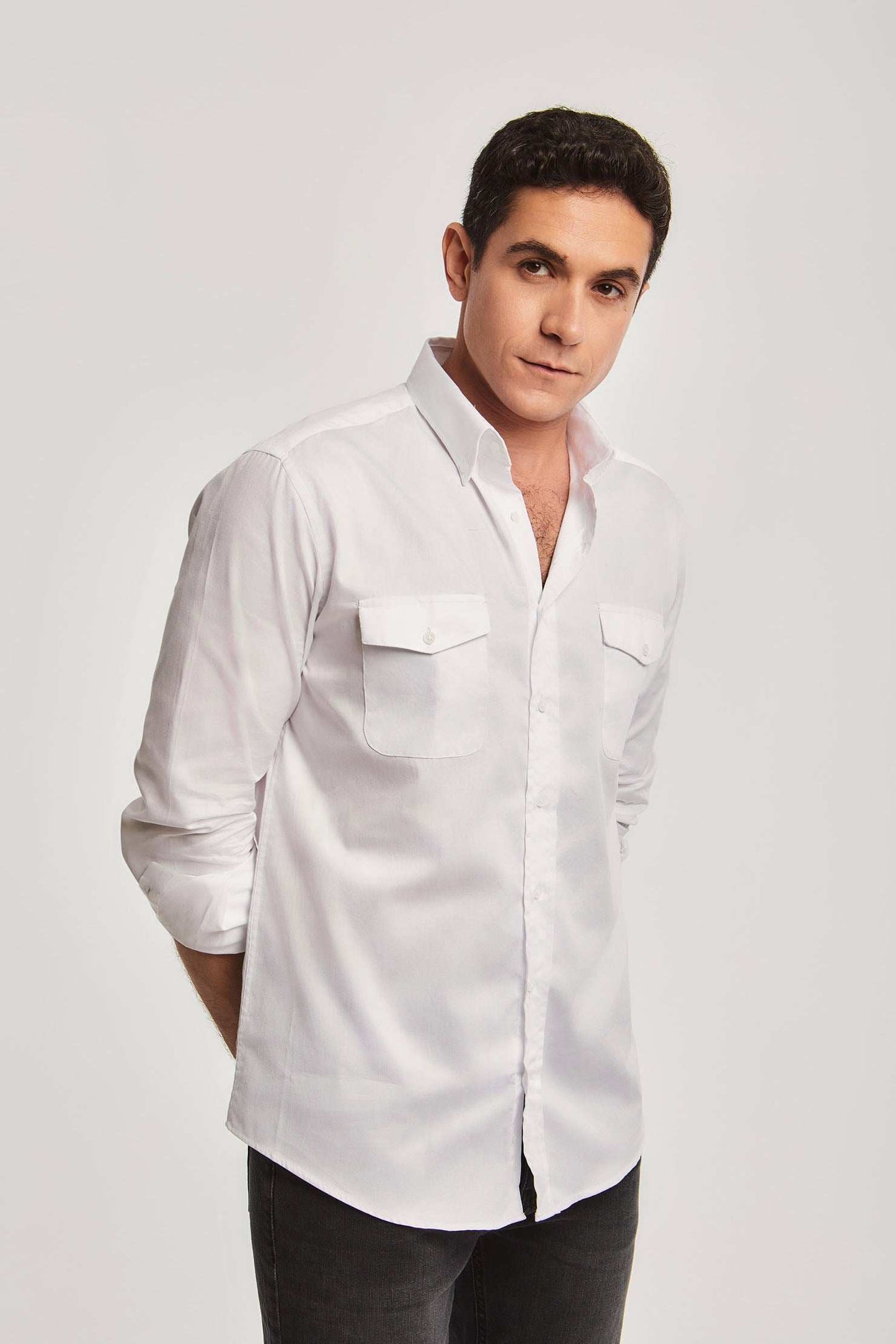 Men Regular Fit Shirt - White