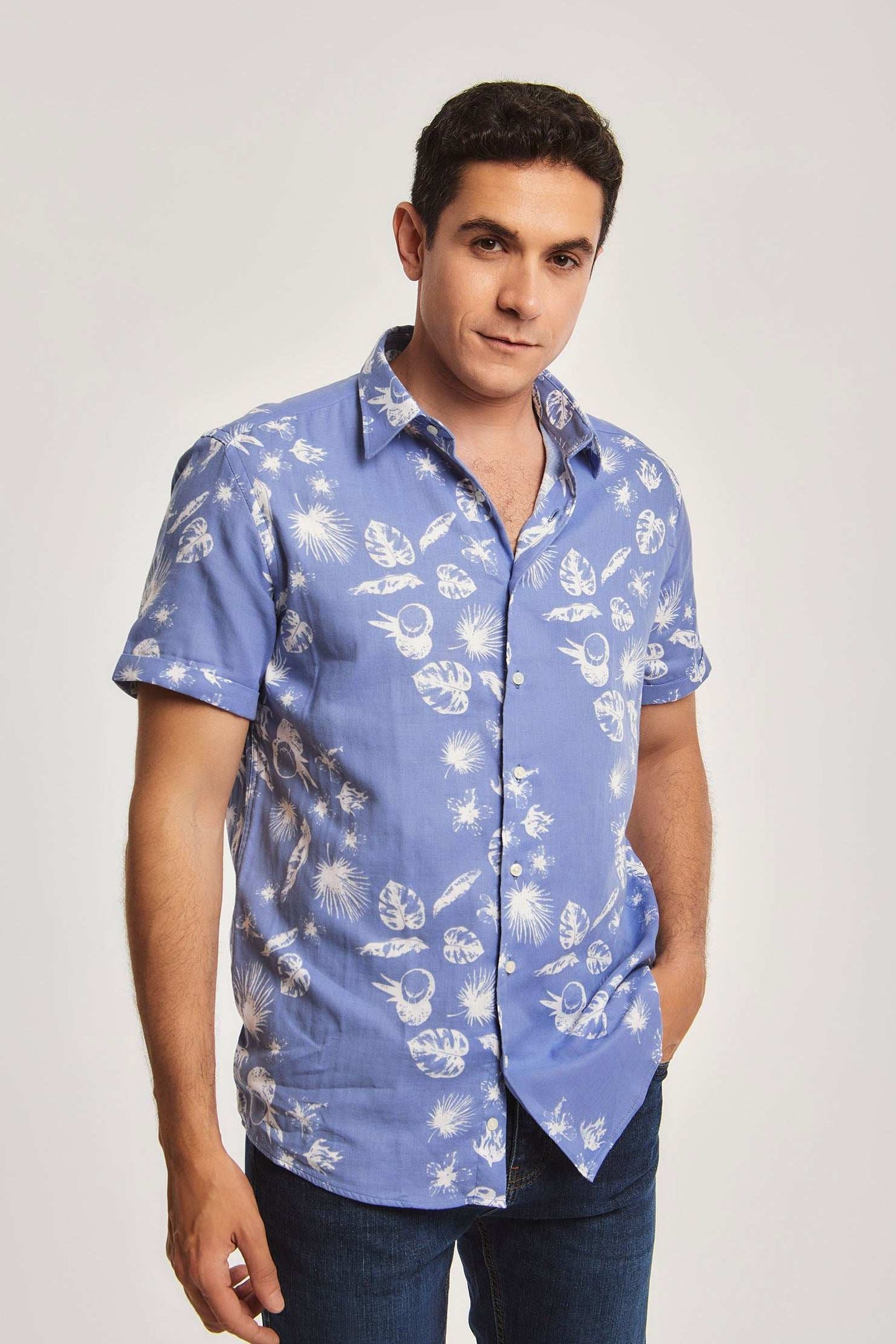 Men Regular Fit Shirt - Blue