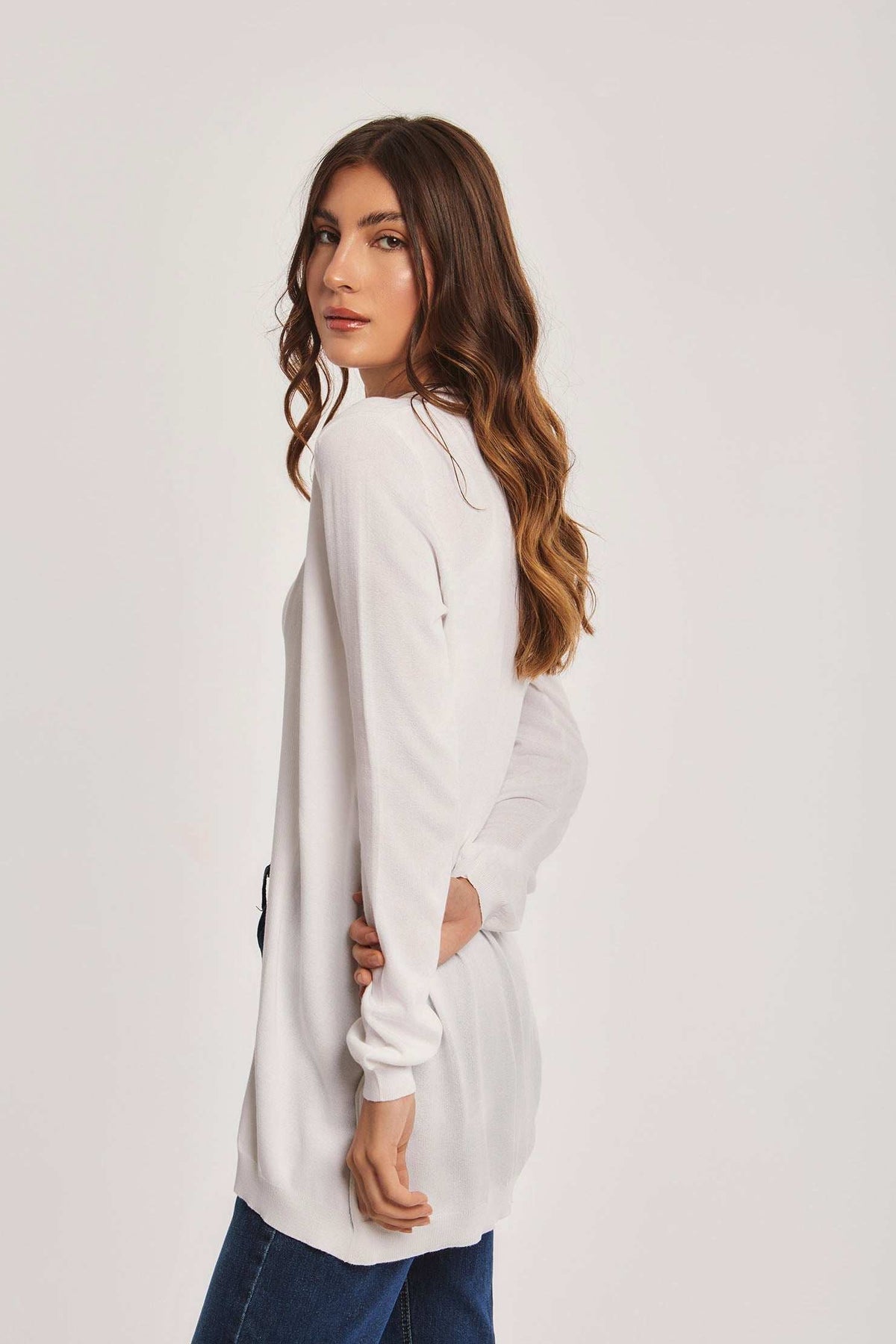 Women Regular Fit Cardigan - White