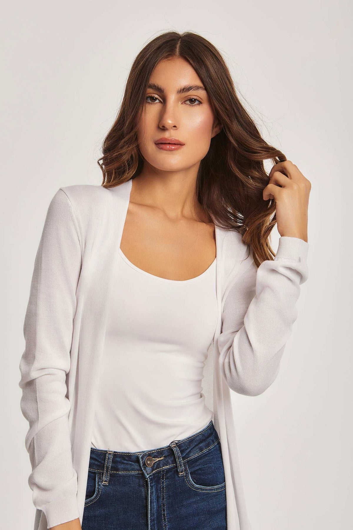 Women Regular Fit Cardigan - White