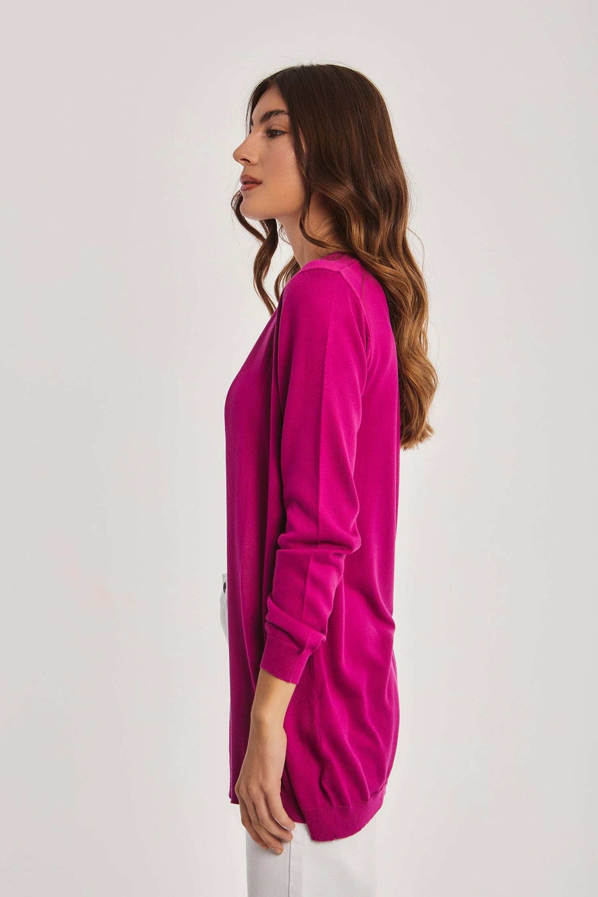 Women Regular Fit Cardigan - Baton Pink