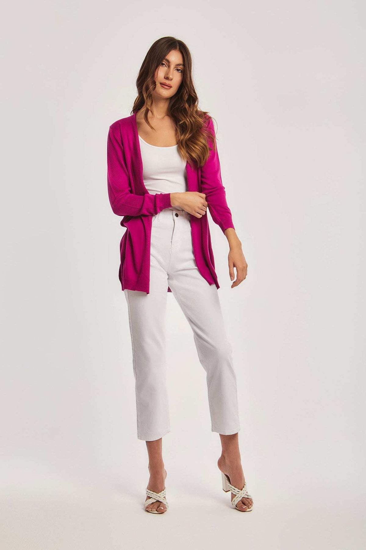 Women Regular Fit Cardigan - Baton Pink