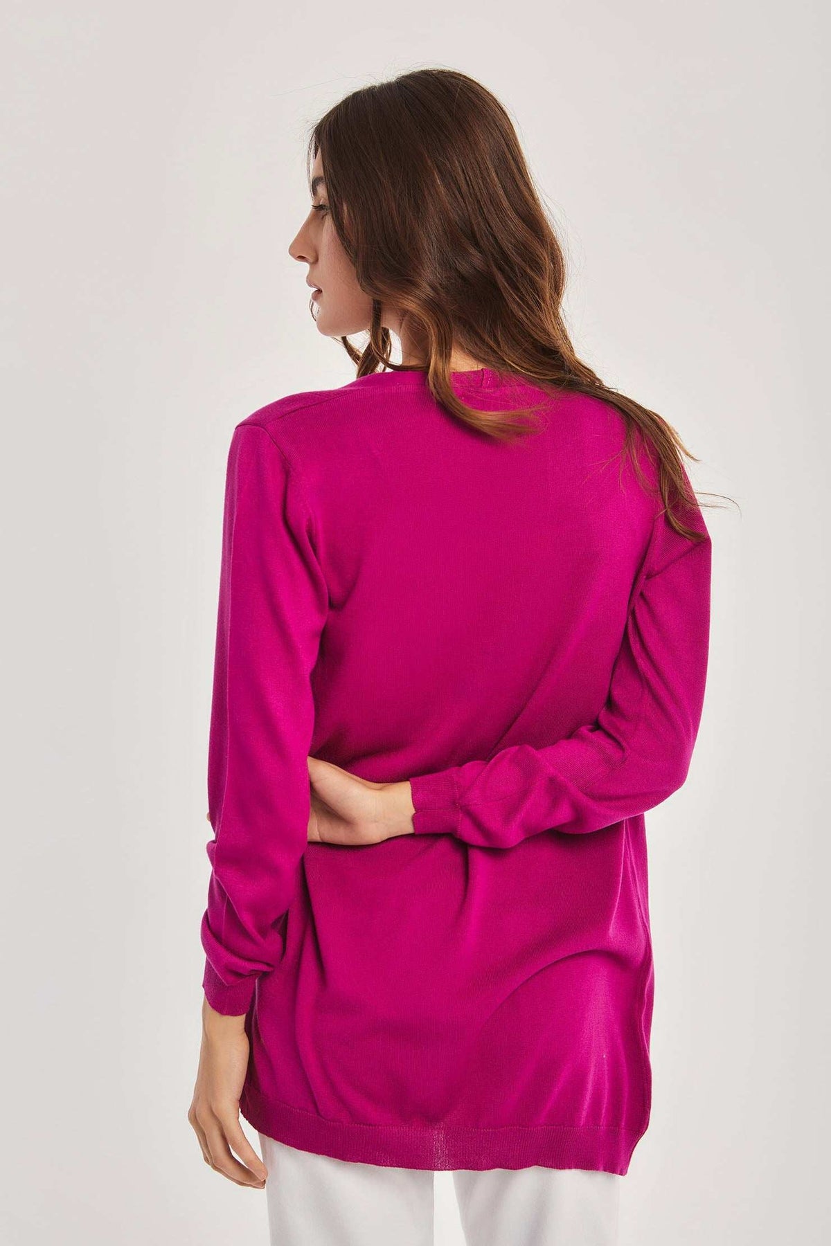 Women Regular Fit Cardigan - Baton Pink