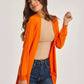 Women Regular Fit Cardigan - Celosia Orange