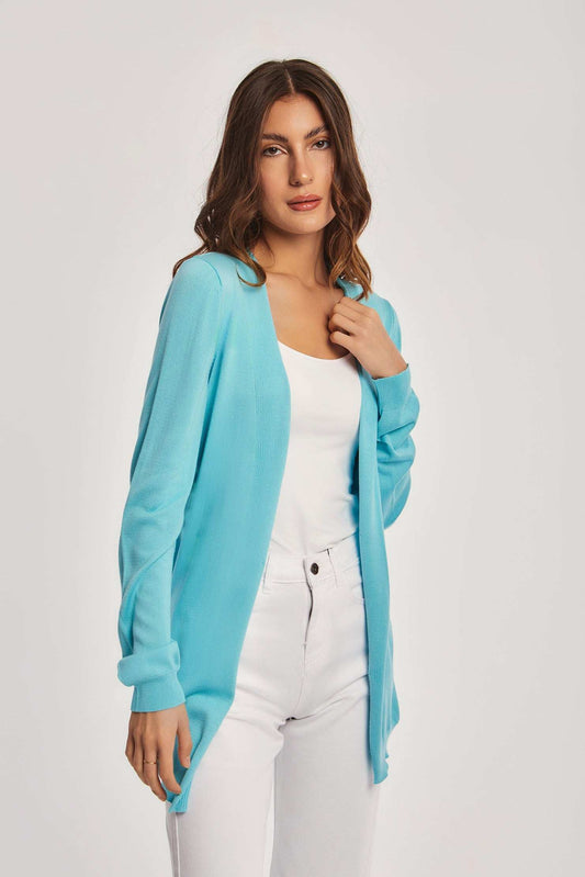Women Regular Fit Cardigan - Angel Blue
