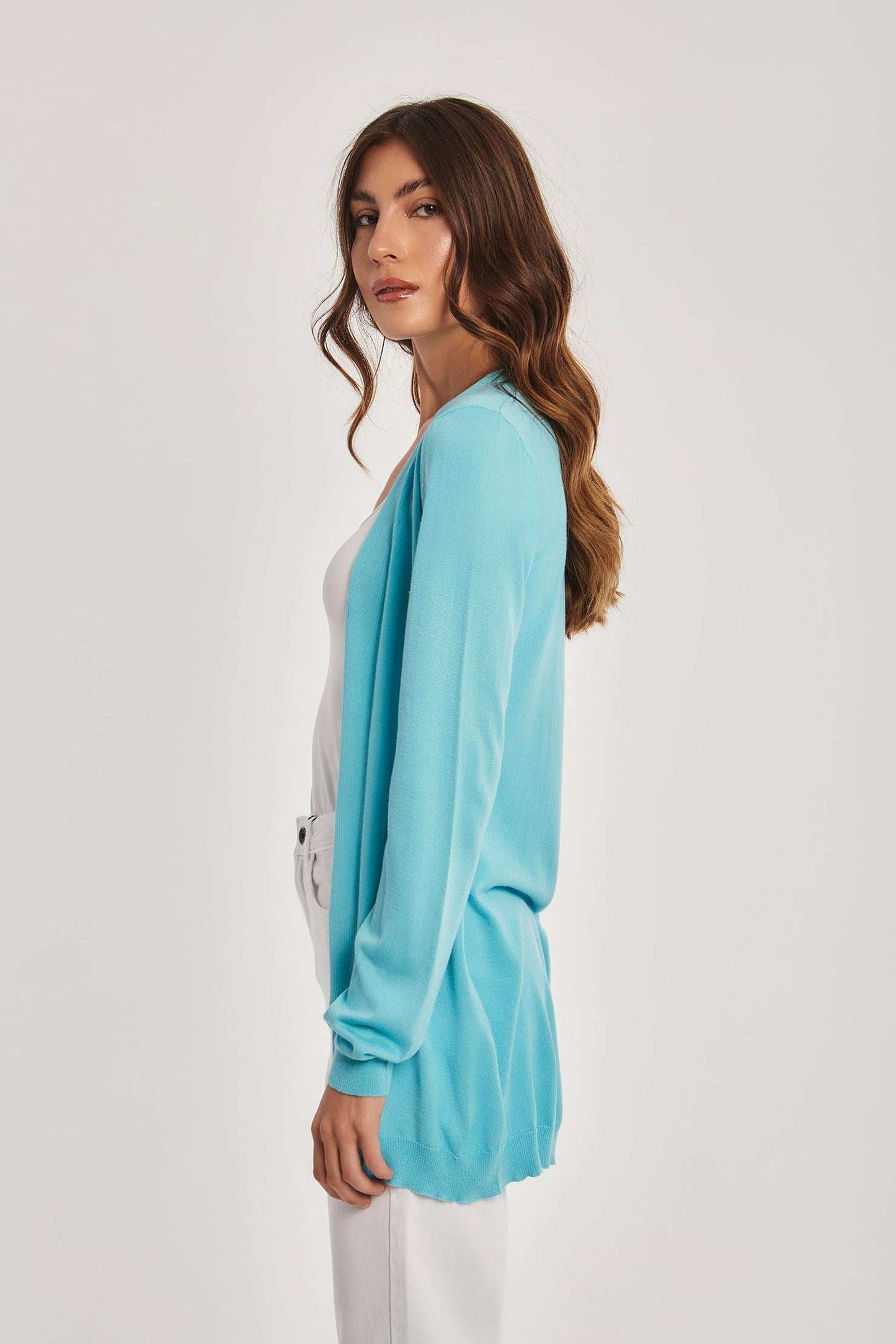 Women Regular Fit Cardigan - Angel Blue