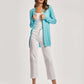 Women Regular Fit Cardigan - Angel Blue