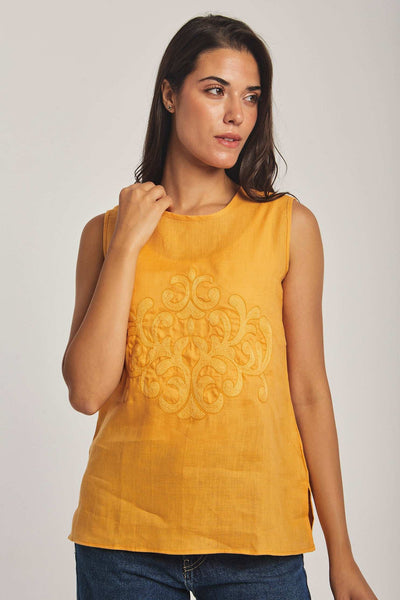 Women Regular Fit Top - Yellow