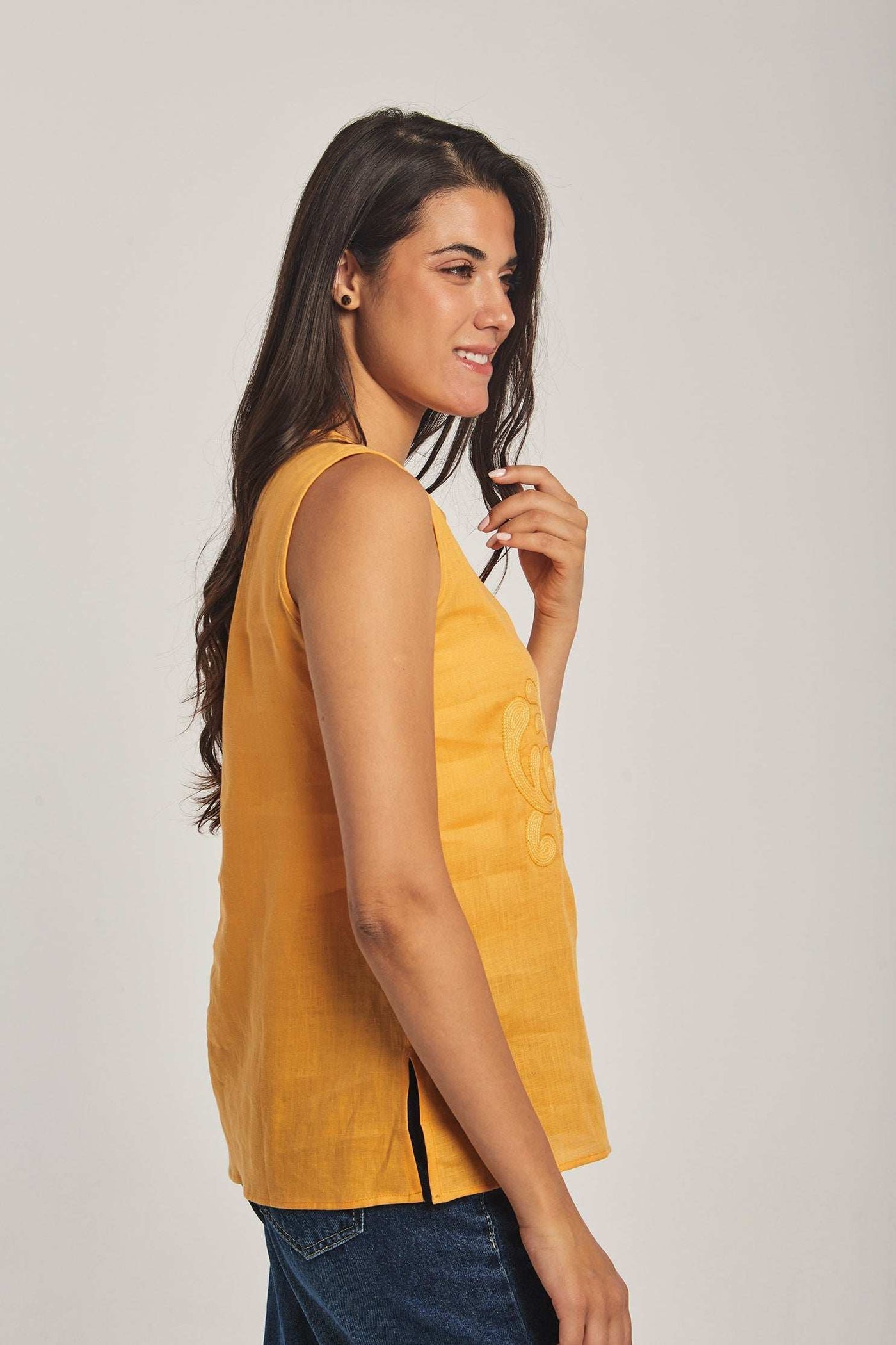 Women Regular Fit Top - Yellow