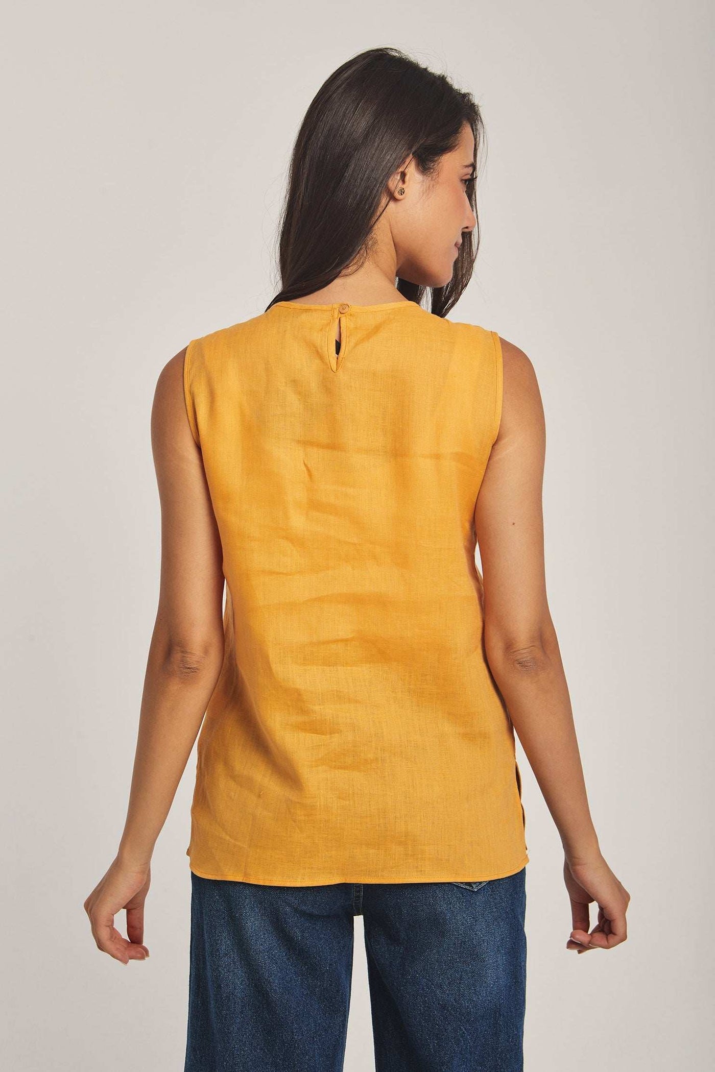 Women Regular Fit Top - Yellow