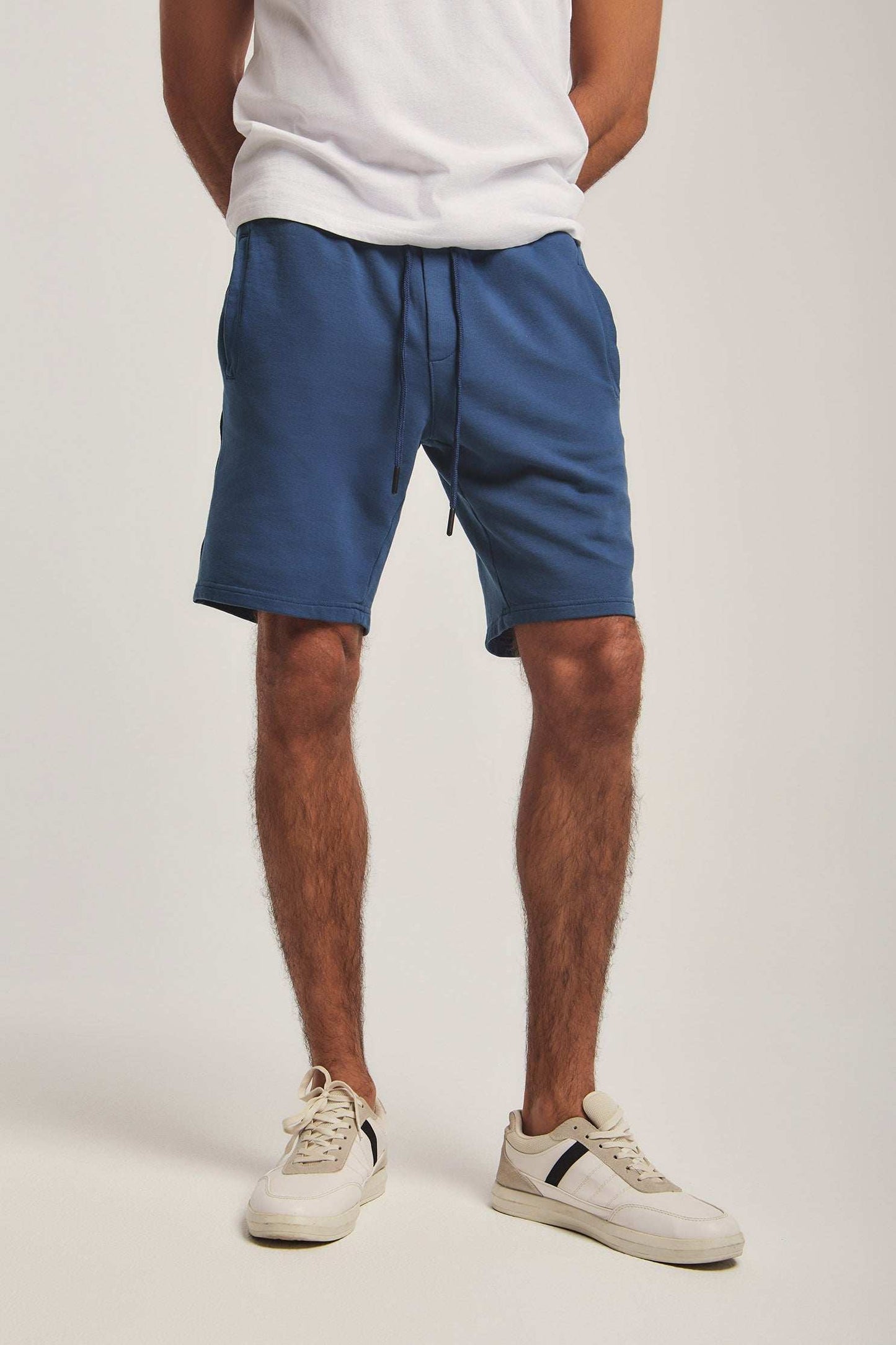 Men Regular Fit Sweat Short - Blue