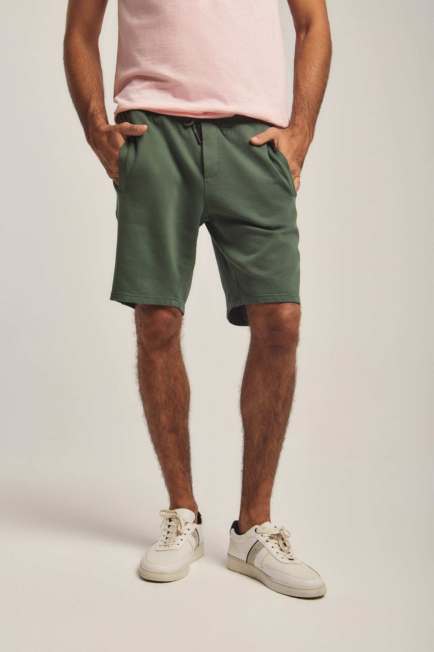 Men Regular Fit Sweat Short - Green