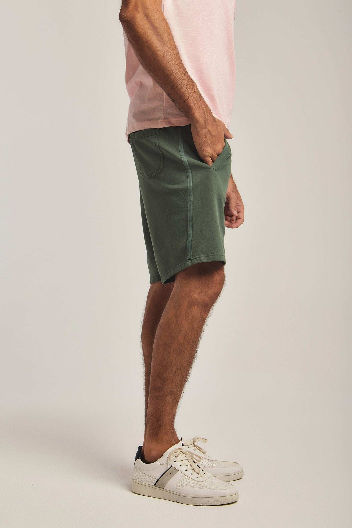 Men Regular Fit Sweat Short - Green