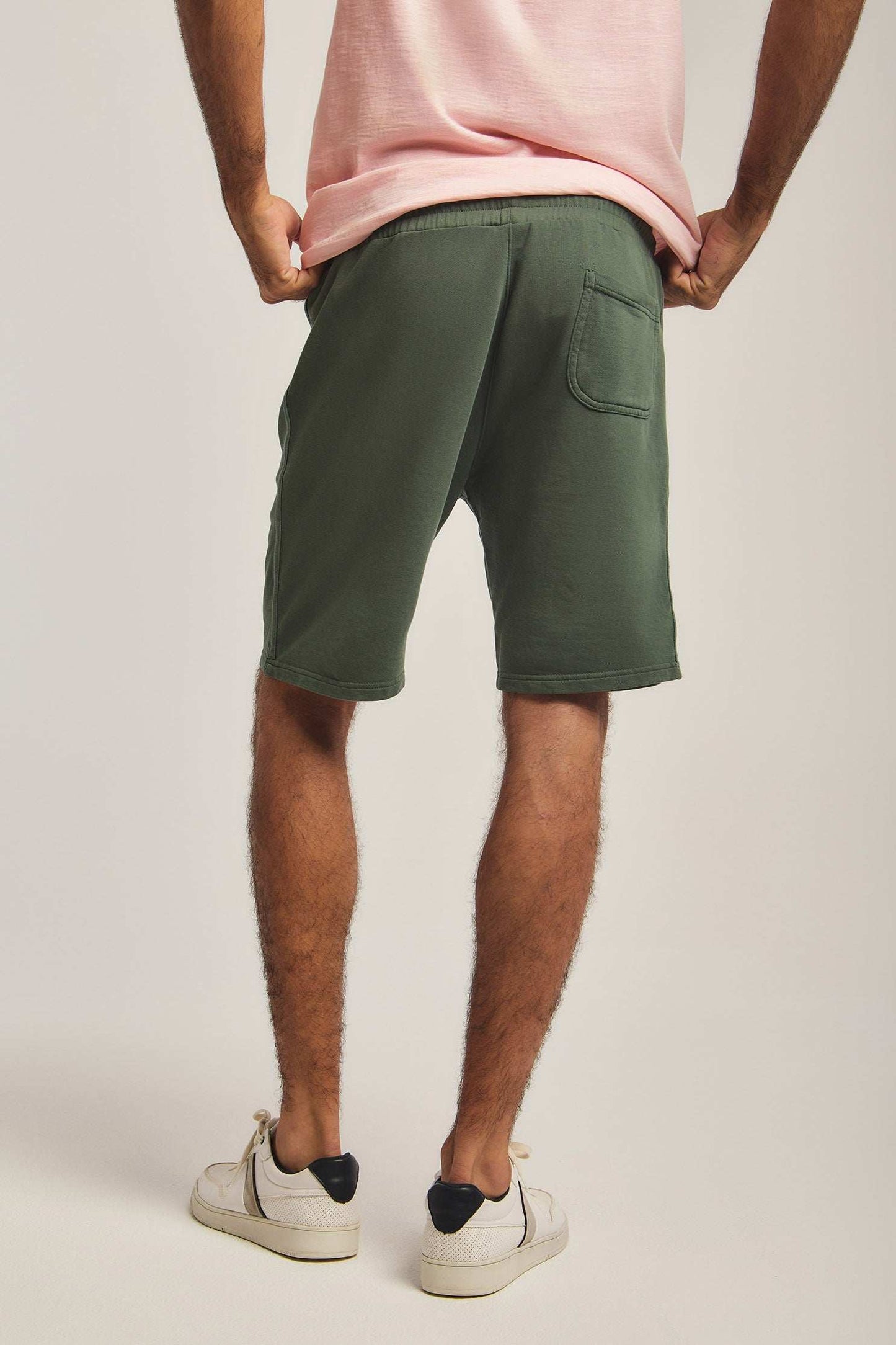 Men Regular Fit Sweat Short - Green