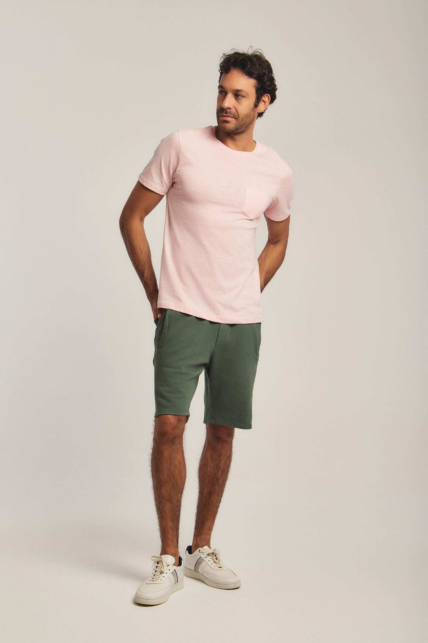 Men Regular Fit Sweat Short - Green