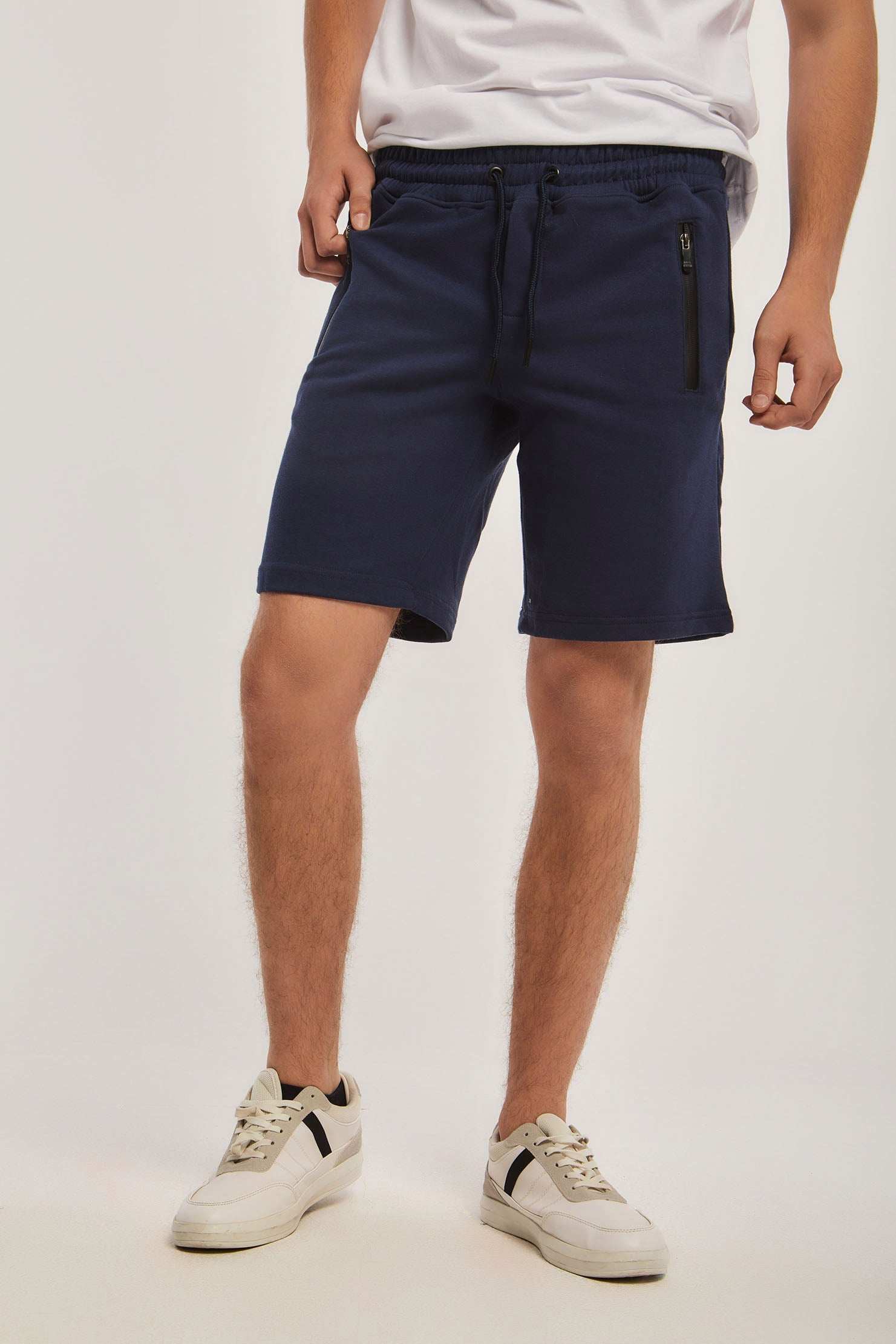 Men Regular Fit Sweat Short -  Navy