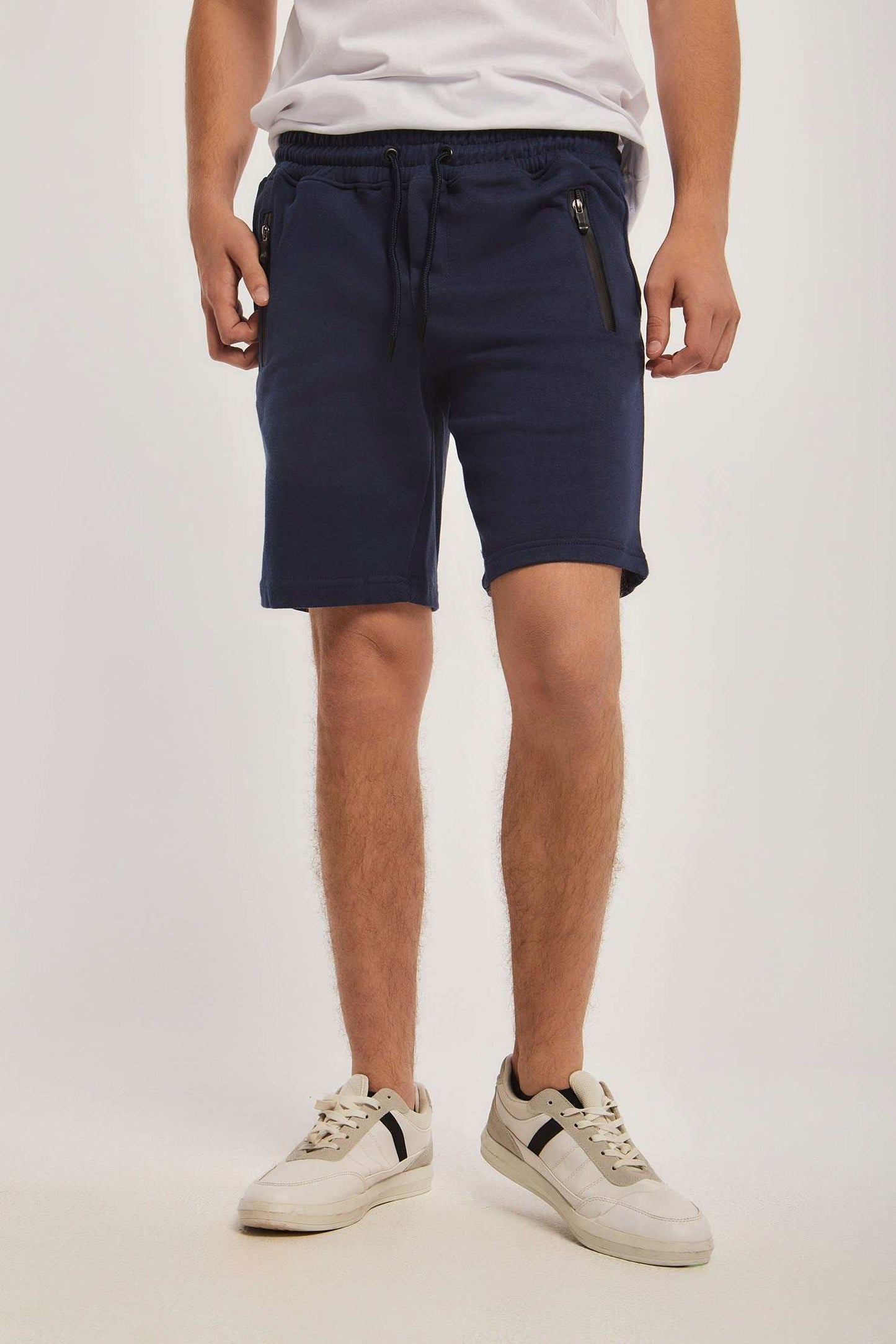 Men Regular Fit Sweat Short -  Navy