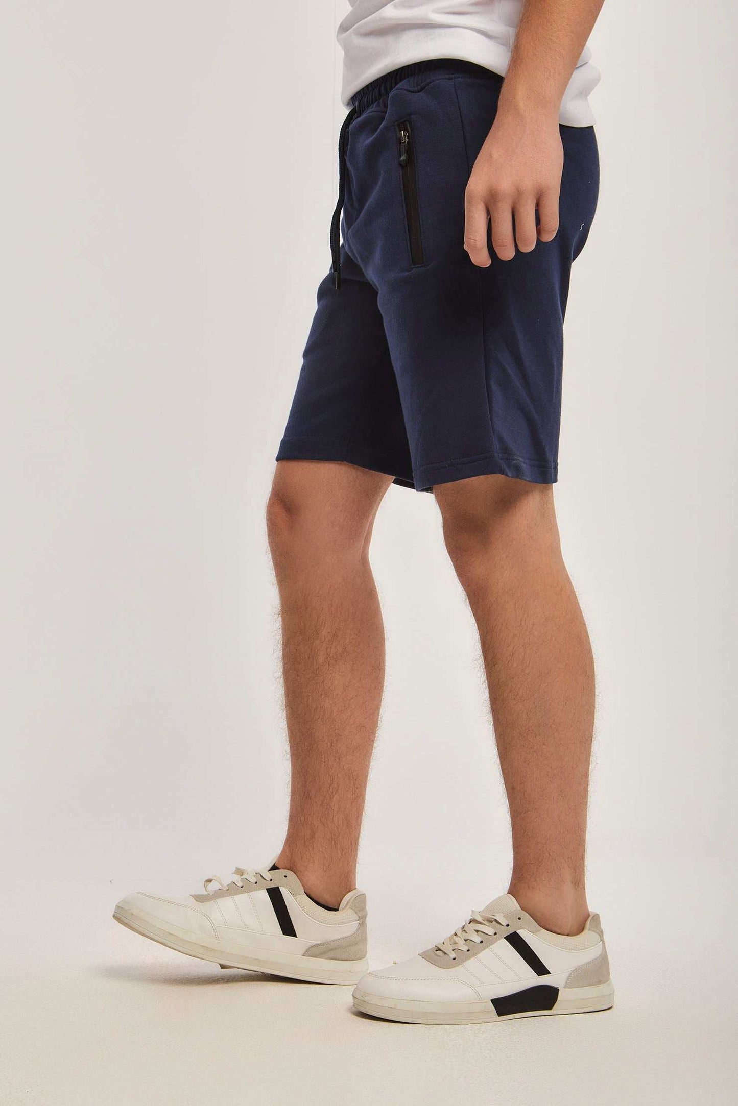 Men Regular Fit Sweat Short -  Navy