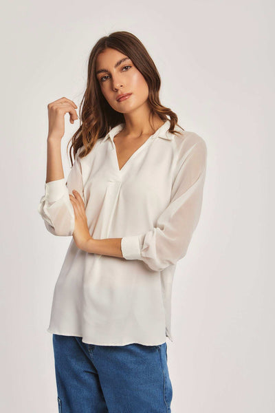 Women Regular Fit Blouse - White