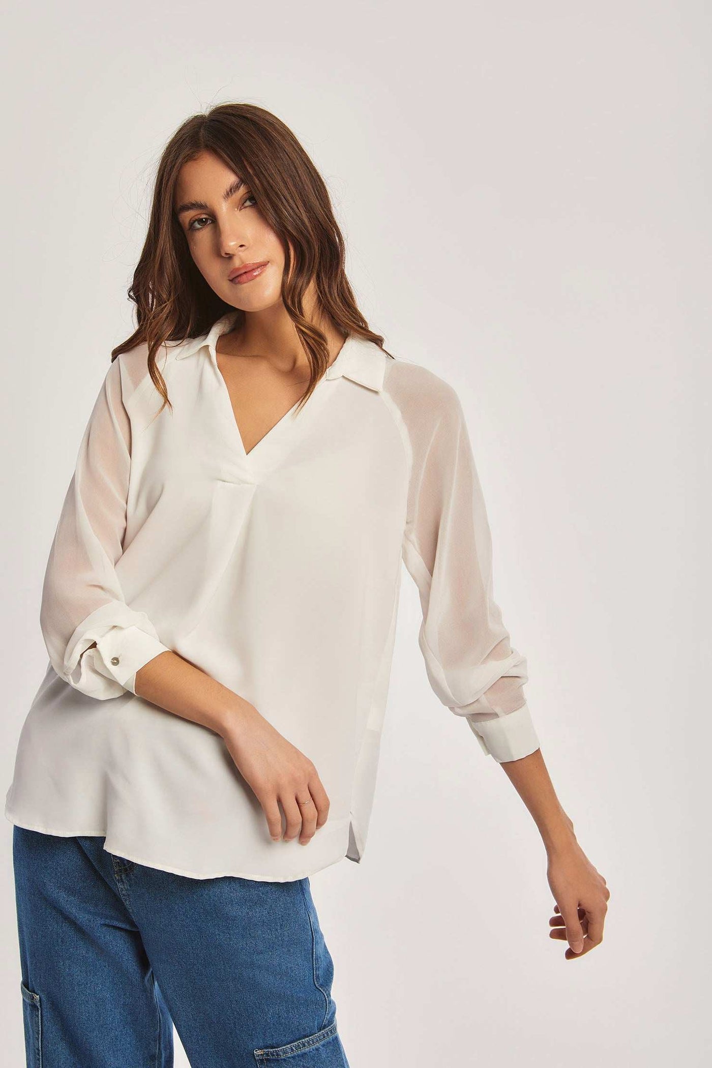 Women Regular Fit Blouse - White