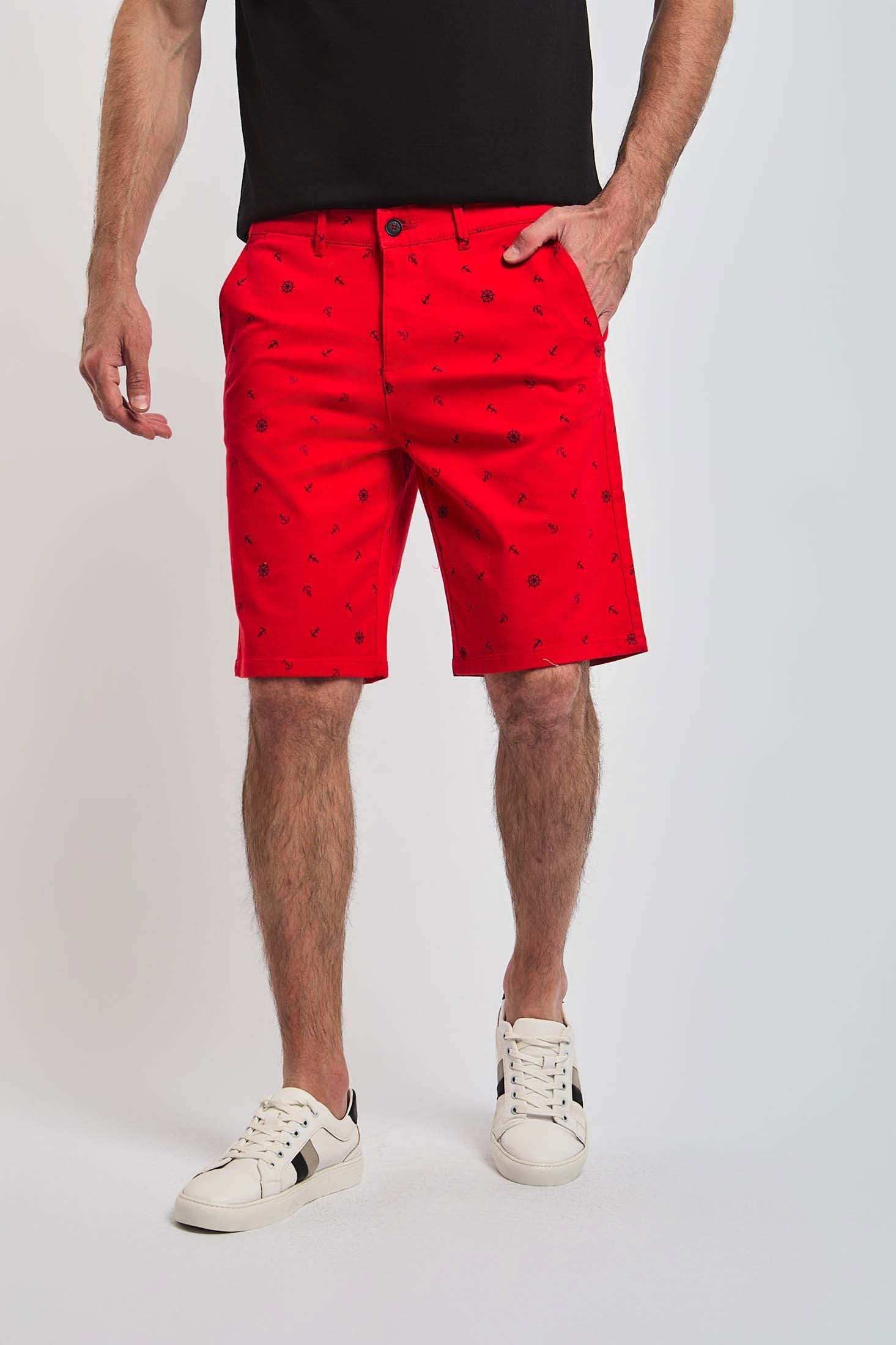 Men Regular Fit Shorts - Mars Red