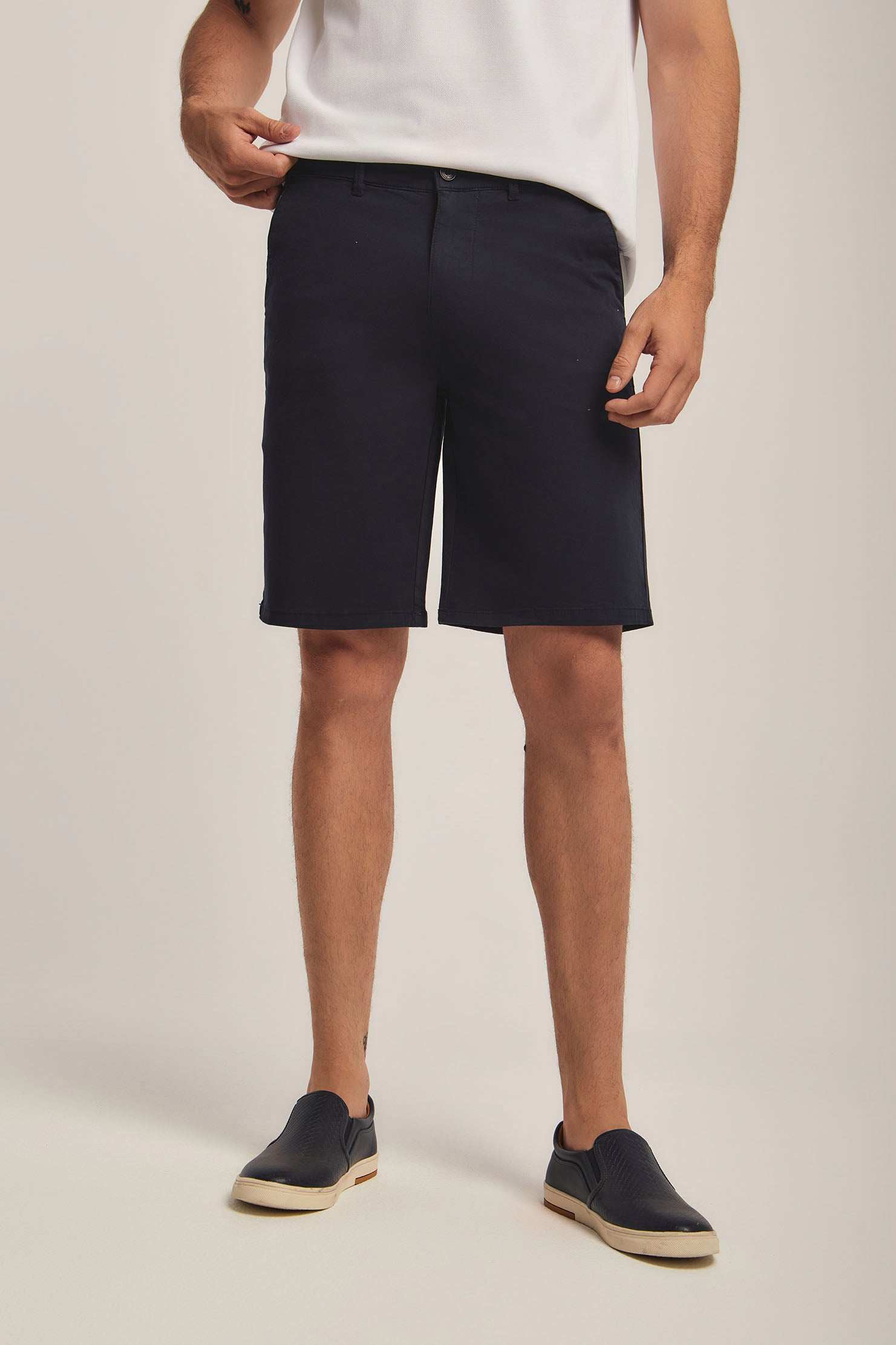 Men Regular Fit Shorts -  Navy