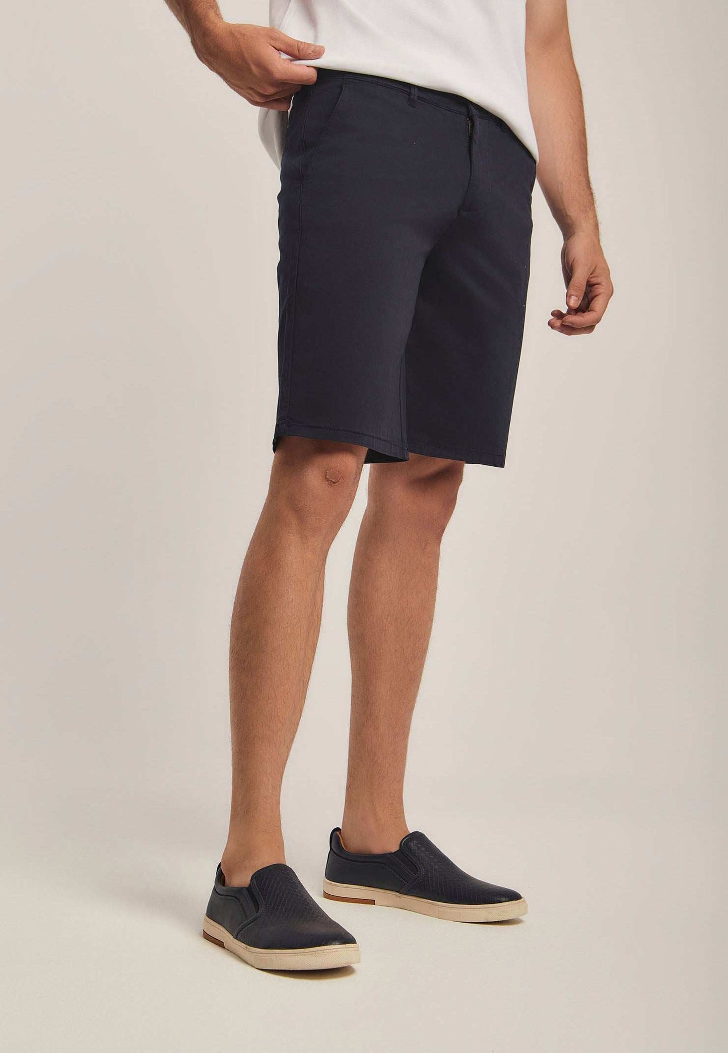 Men Regular Fit Shorts -  Navy