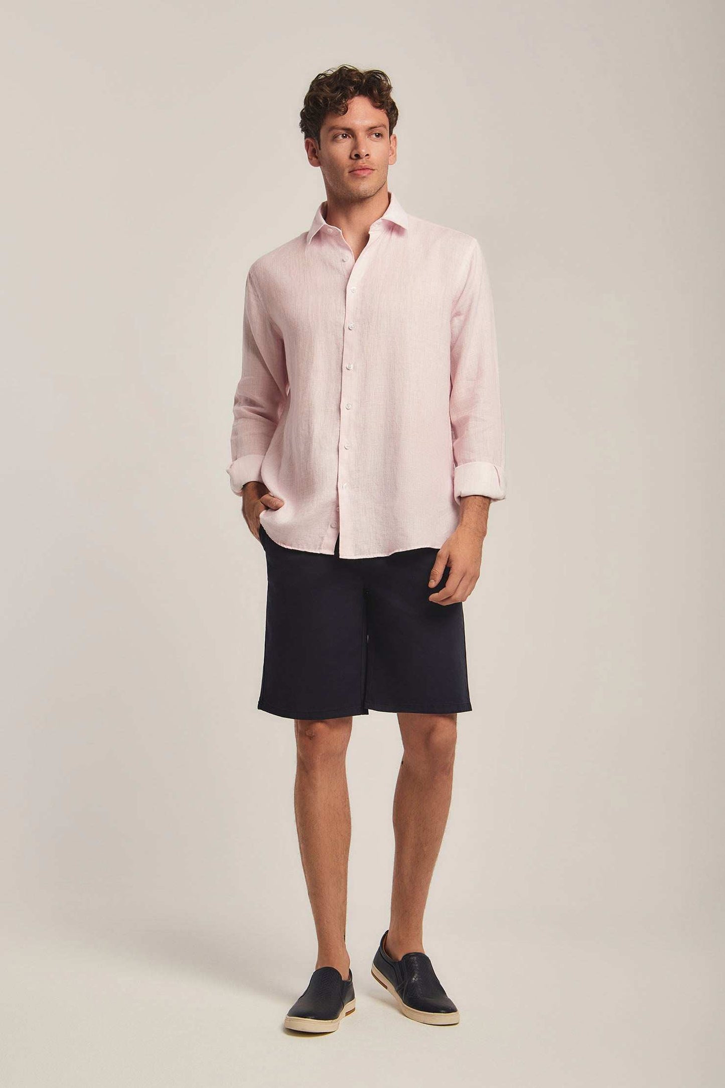 Men Regular Fit Shorts -  Navy