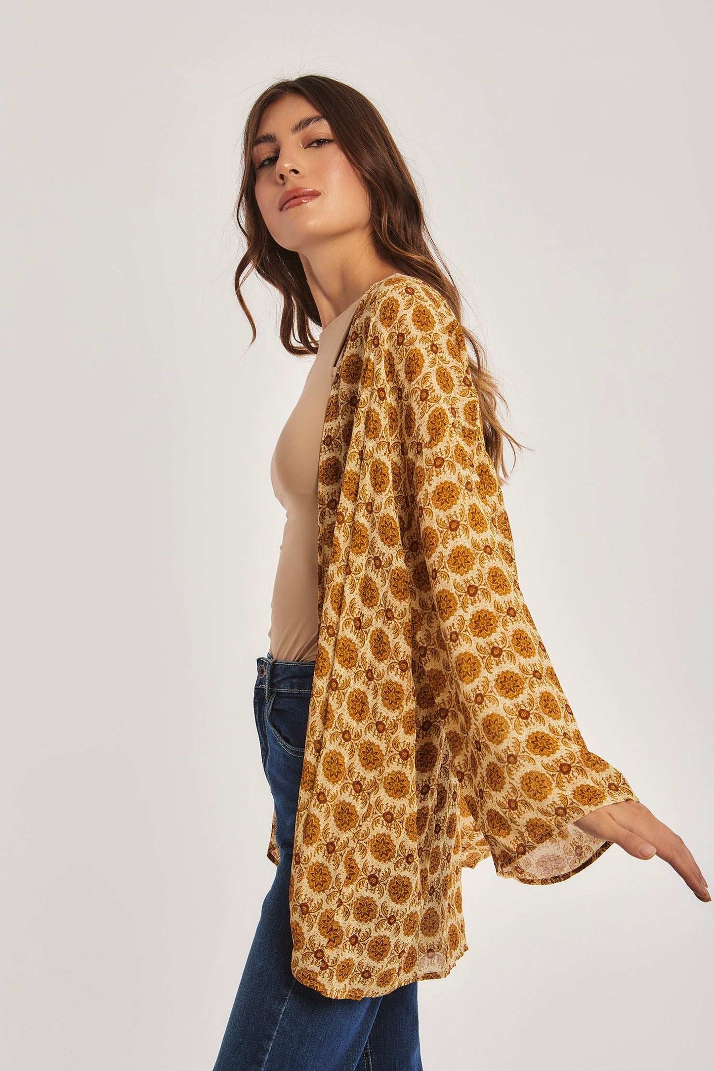 Women Regular Fit Kimono - Multicolorcolor