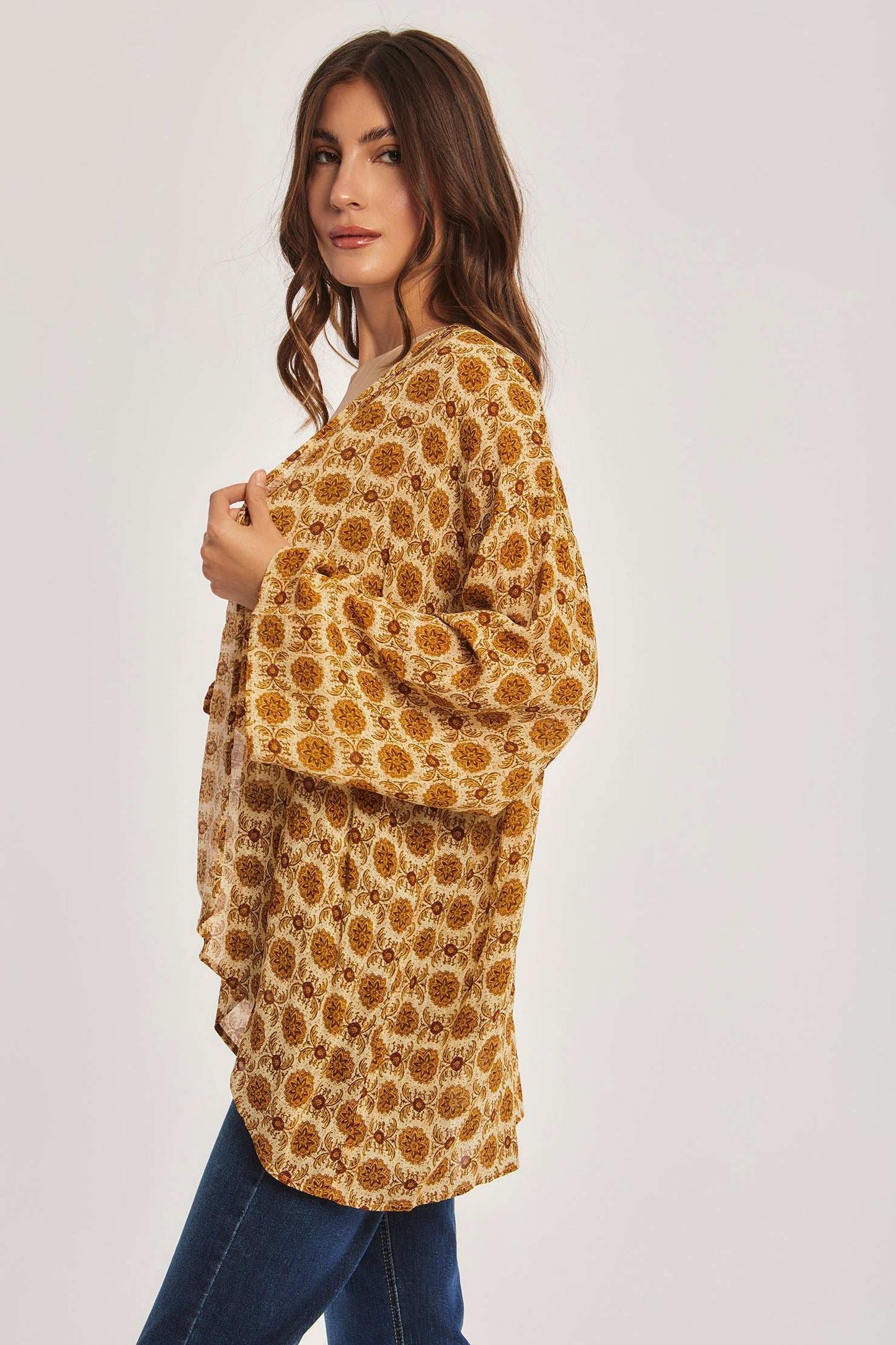 Women Regular Fit Kimono - Multicolorcolor