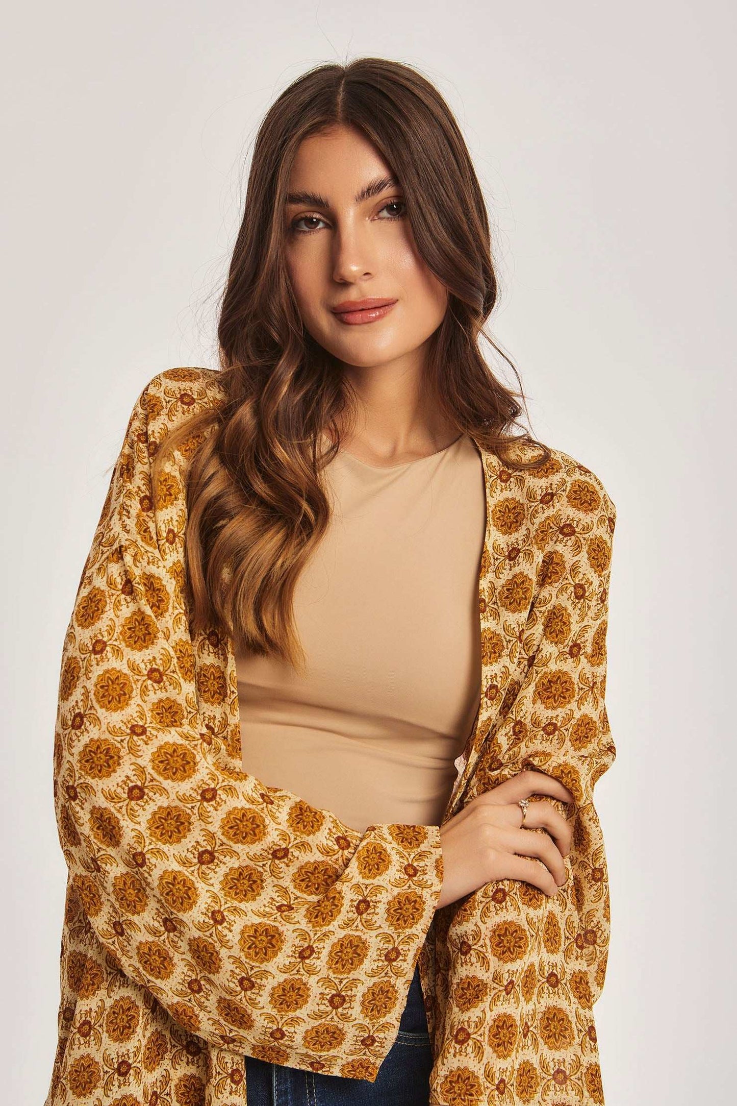 Women Regular Fit Kimono - Multicolorcolor