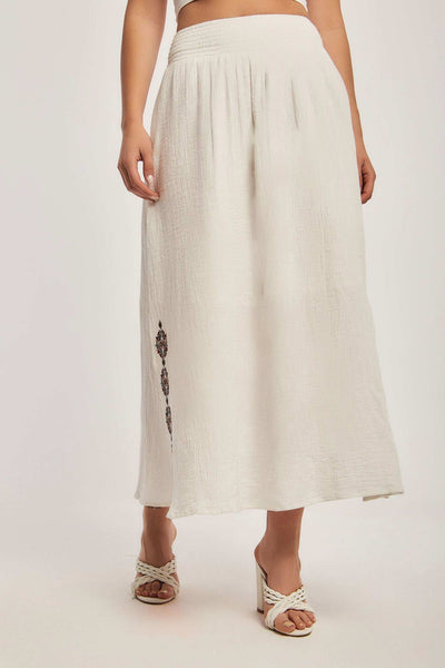 Women Regular Fit Skirt - Off White