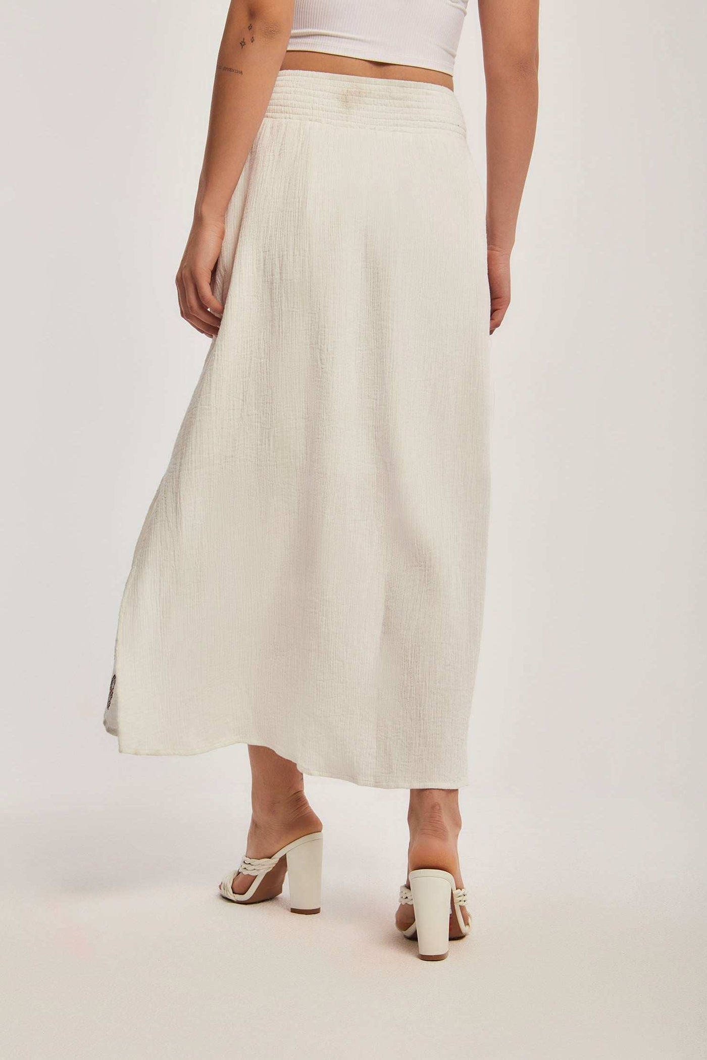 Women Regular Fit Skirt - Off White