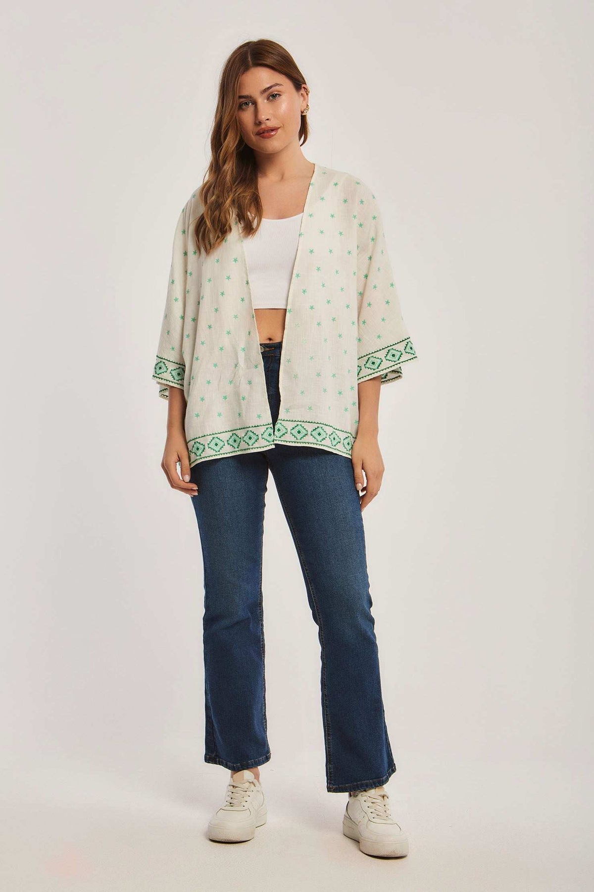 Women Regular Fit Kimono - Printed Multicolorcolor