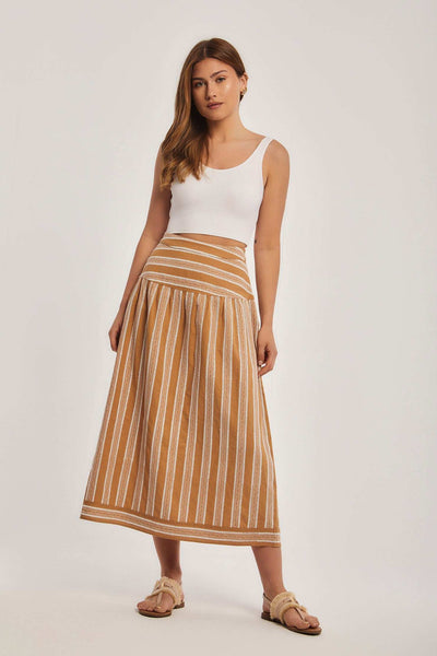 Women Regular Fit Skirt - Printed Brown