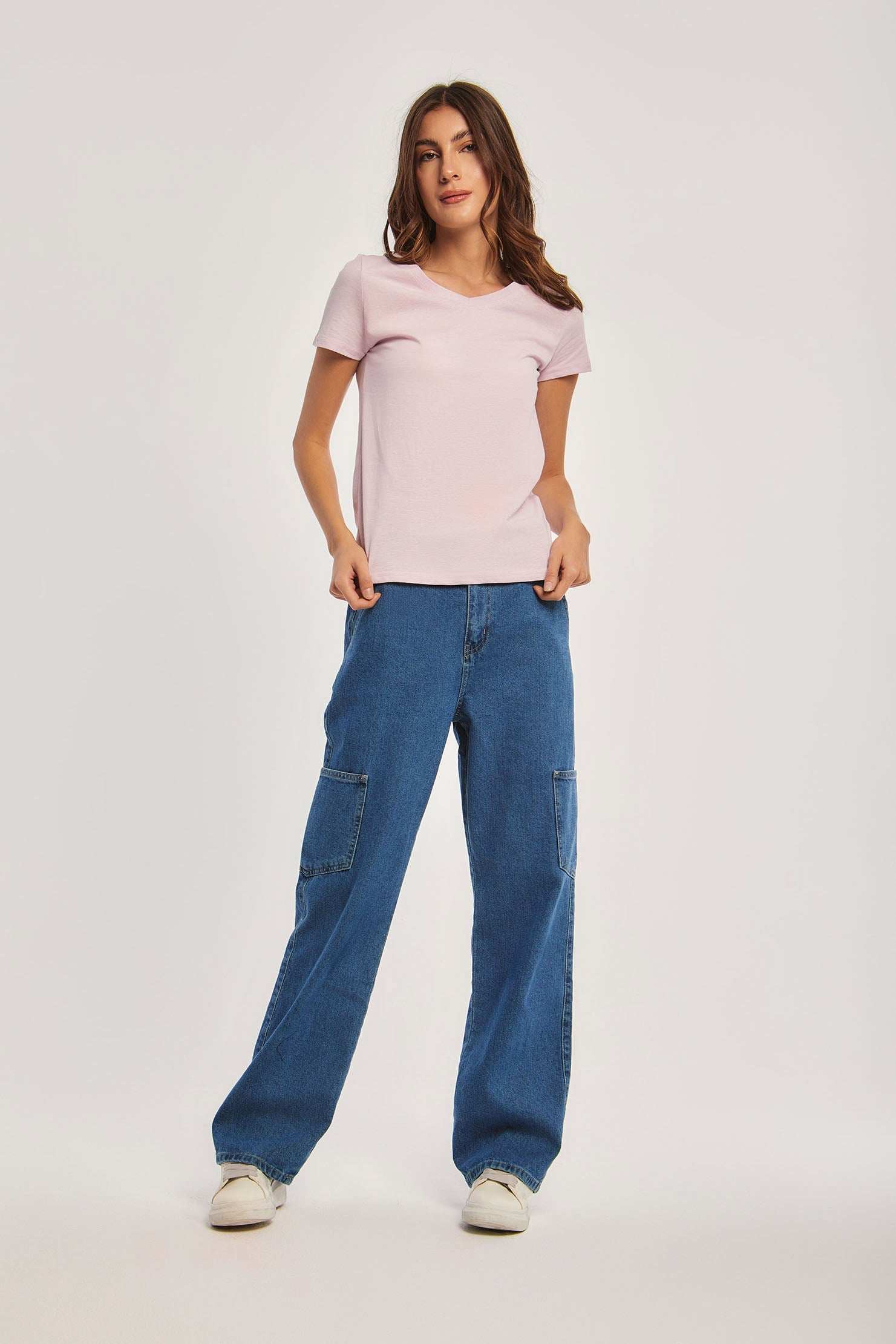 قميص نسائي عادي - وردي