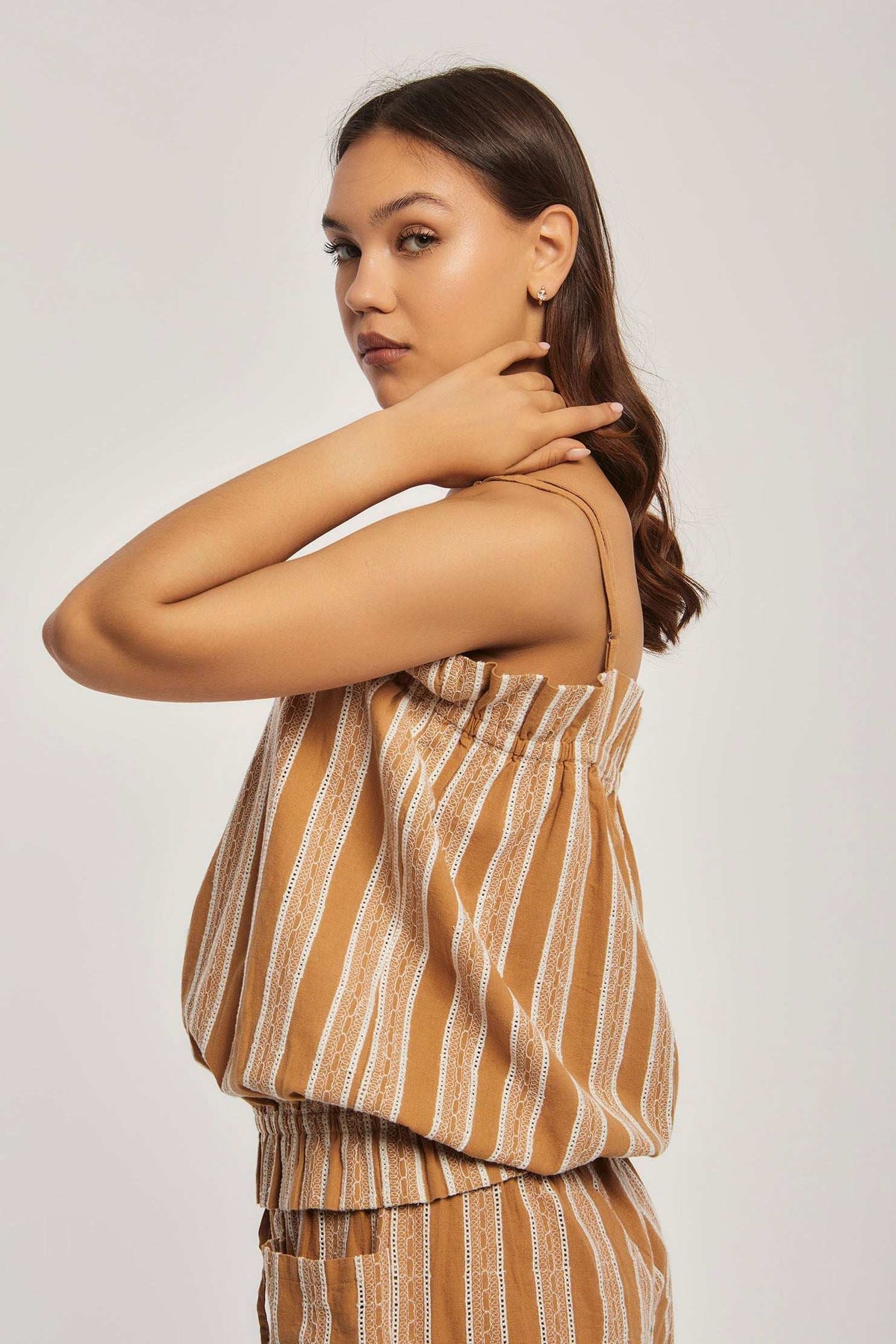 Women Regular Fit Top - Brown