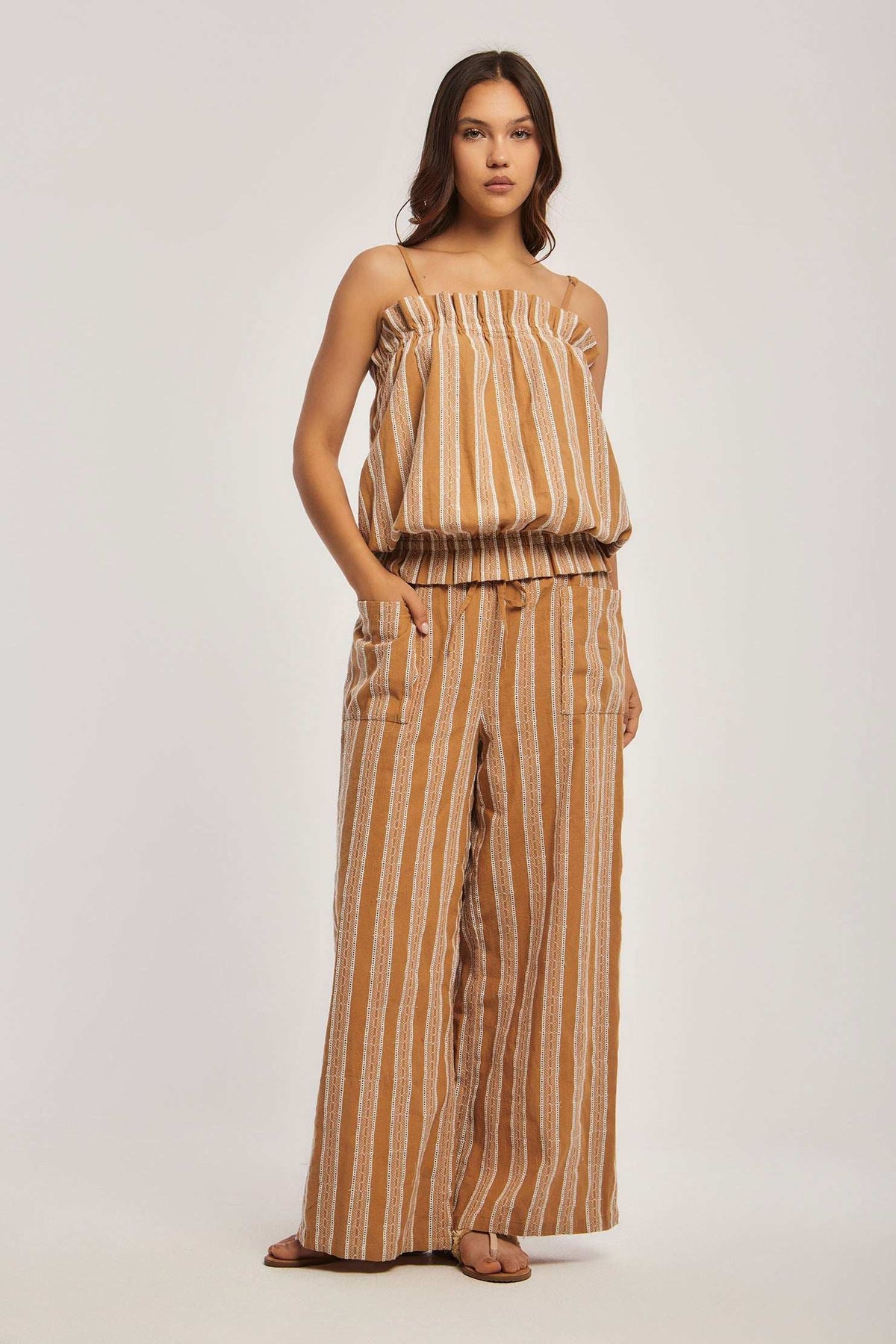 Women Regular Fit Top - Brown