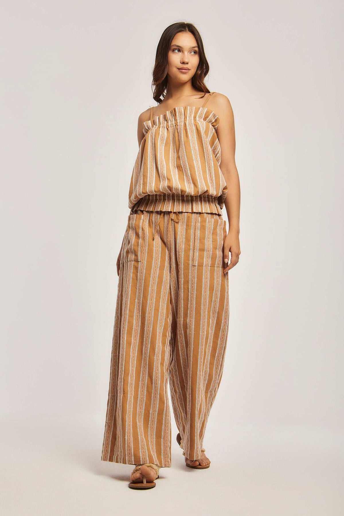 Women Regular Fit Top - Brown
