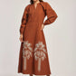 Women Regular Fit Dress - Brick Red