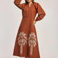 Women Regular Fit Dress - Brick Red