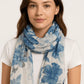 Floral Printed Tassel Scarf Design