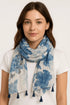 Floral Printed Tassel Scarf Design
