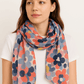 Floral Tassel Accent Scarf