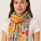 Tropical Leaf Multicolor Scarf Design