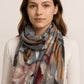 Floral Abstract Scarf in Natural Tones