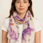 Watercolor Floral Patterned Scarf
