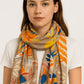 Floral and Geometric Pattern Scarf
