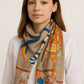 Floral and Geometric Pattern Scarf
