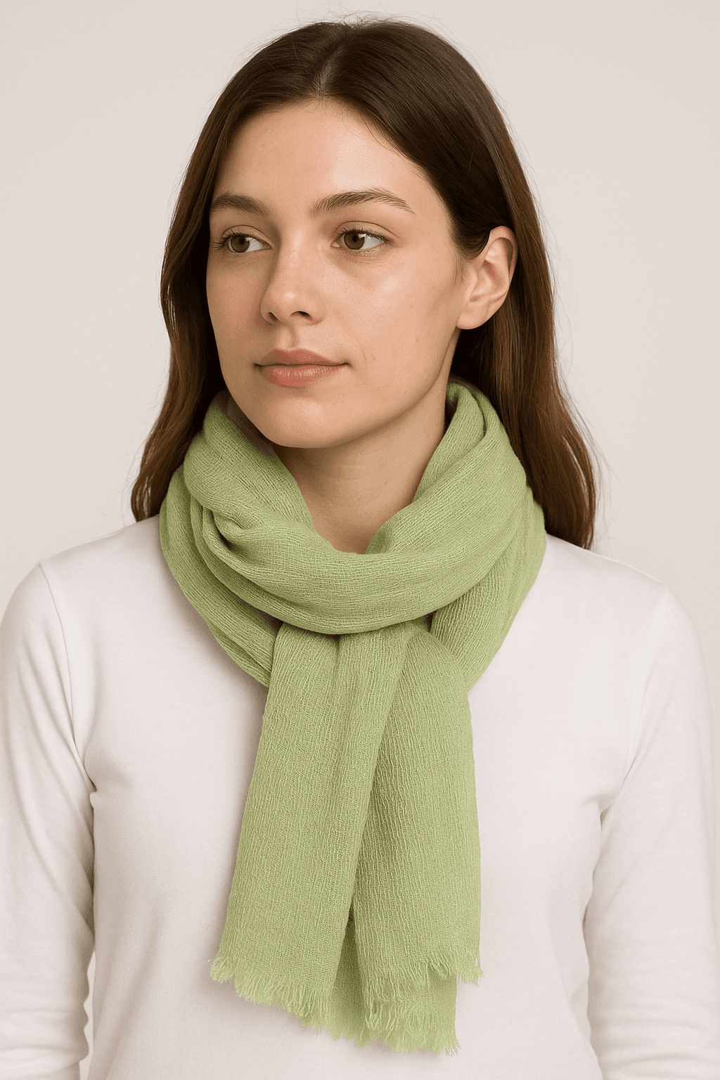 Textured Fresh Tone Long Scarf